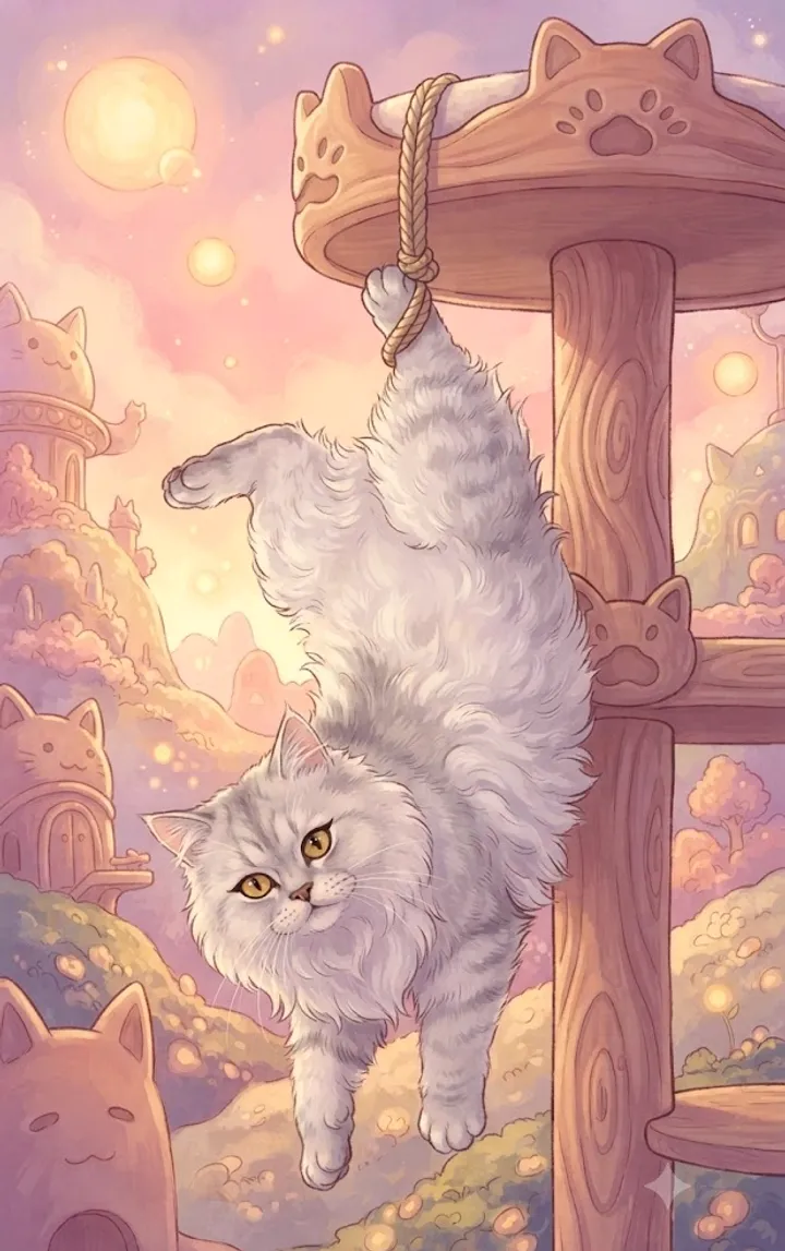 거꾸로 걸린 고양이